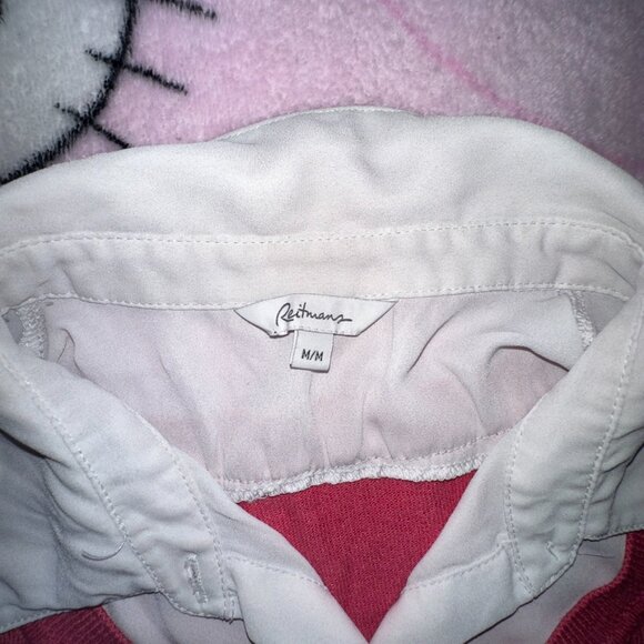 y2k office siren preppy layered sweater vest and collared top - Picture 3 of 4